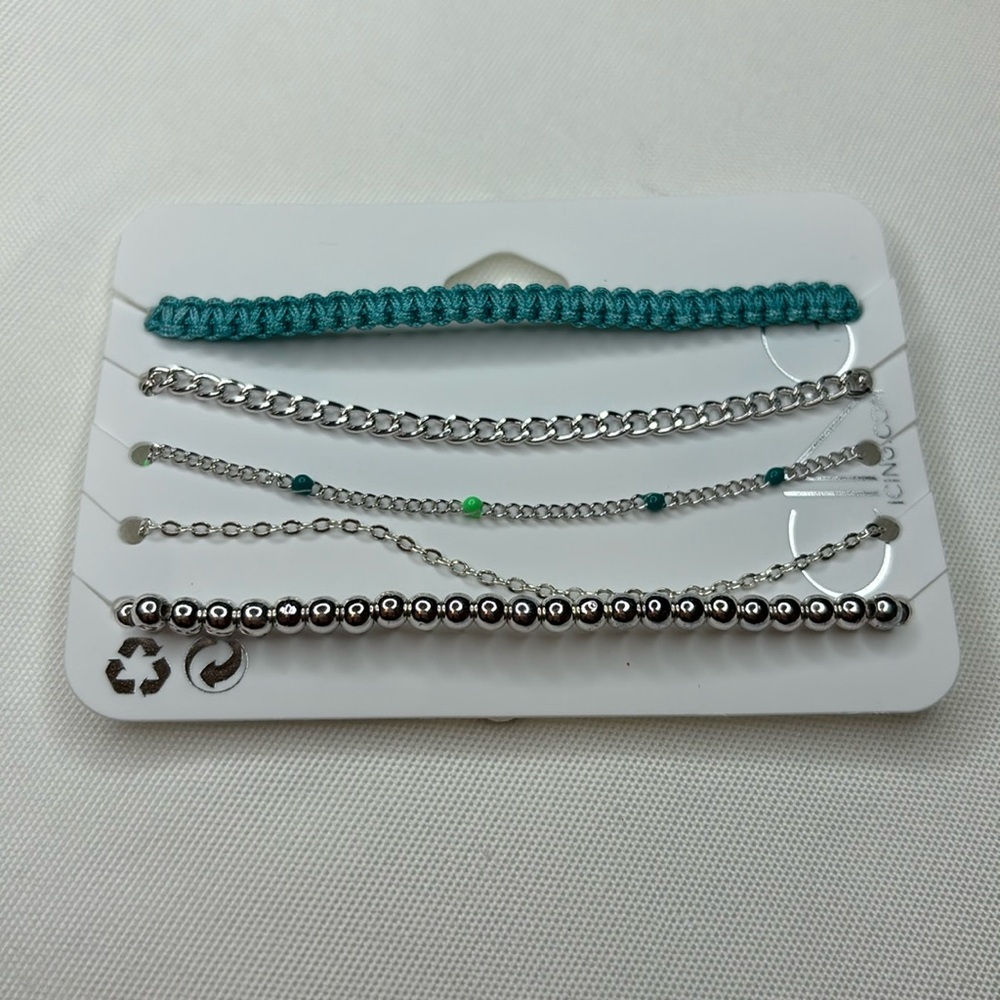 Icing Boho Bracelet Silver / Turquoise